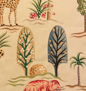 CLARENCE HOUSE Eden off white chinoiserie printed cotton Floral Remnant New - Picture 1 of 1