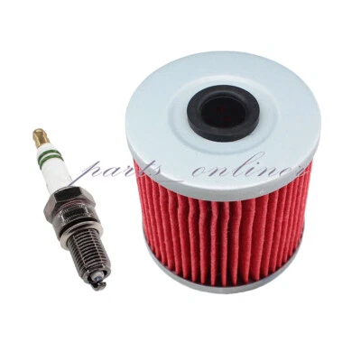 Filtro de óleo para 1987-2022 Kawasaki KLR650 KLR 650 HF123 com vela de ignição DPR8EA-9 - Imagem 1 de 4