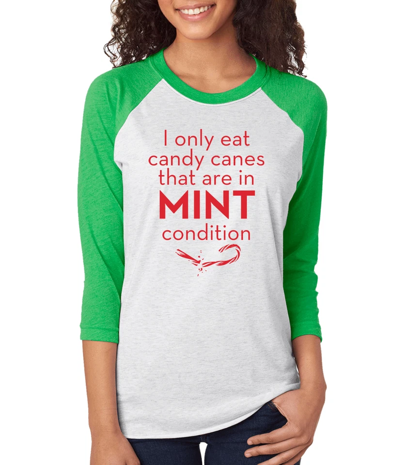  Camiseta raglán manga 3/4 EAT CANDY BASTES THAT ARE IN COMO NUEVA para mujer Foto 1 de 1