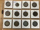 1853 1877 SEATED LIBERTY QUARTER SILVER LOT OF 12 DIFFERENT COINS E0778 1853 1877 SEATED LIBERTY QUARTER SILVER LOT OF 12 DIFFERENT COINS E0778