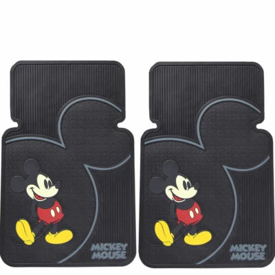 NUEVO 2 PIEZAS Juego de alfombrillas de goma delanteras para auto camión clásico Disney Mickey Mouse Foto 1 de 2