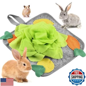 LOPERDEVE Rabbit Foraging Mat, Rabbit Toy 11.8"x11.8" Rabbits Snuffle Mat Mac - Picture 1 of 5
