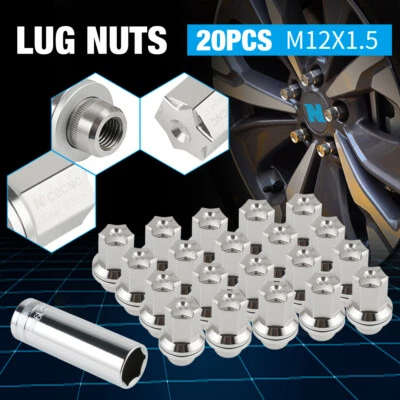 NiceCNC 20X 12x1.5 Wheel Lug Nuts Stainless for Lexus GS300 GS350 GS400 RC300 Foto 1 de 4