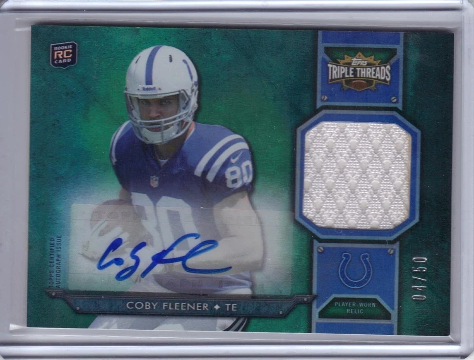 2012 Topps Triple Threads Autograph Jersey TTRAR-12 Coby Fleener RC 4/50  - Image 1 of 1