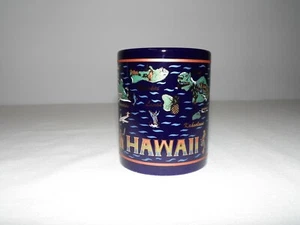 Hawaii Islands Cobalt Blue 10 oz RBCI Souvenir Mug Signed by Artis DK Hoyn - Picture 1 of 7