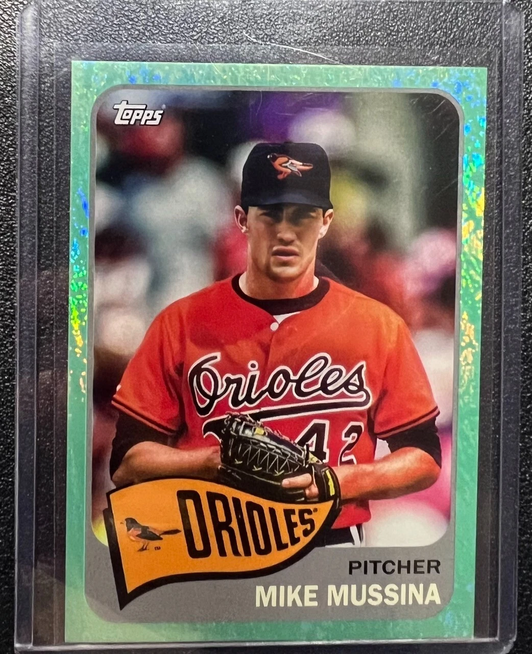 2023 Topps Archives Mike Mussina Aqua Sparkle Foil /75