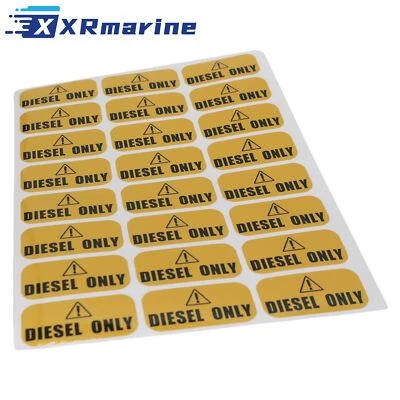 Diesel Only Sticker (Yellow) - Weather Proof, Extreme Stick, Commercial 1"x 2" - Image 1 of 4