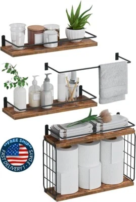 Estantes flotantes de 4+1 niveles estantes de baño sobre inodoro con cesta.nuevo Foto 1 de 4