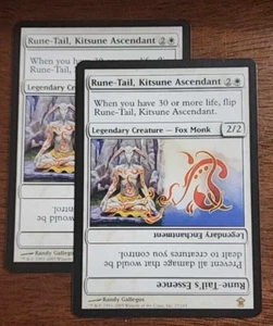 2x Rune-Tail, Kitsune Ascendent rare creature cards - Saviors of Kamigawa -NM/VG - Picture 1 of 1