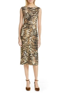 Nuevo con etiquetas $450 Rachel Comey Medina Estampado de Tigre Vestido Vaina 191W-614-J1093 xs - Imagen 1 de 10