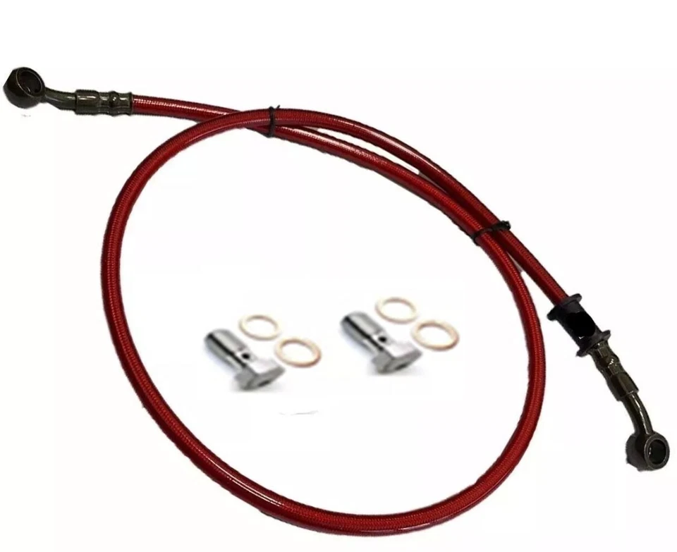 Front Braided Brake Hose Line Fit HONDA CR125R CR250R CR500R 1987-2001 - Image 1 of 1