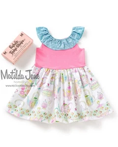 Girls Matilda Jane Platinum Pink Teapot Time For Tea Sara Top size 10 GUC (6/10) - Picture 1 of 9