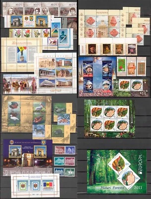 Moldavia 2011 Año Completo Set 36 Sellos**MNH + 7s/s** + 2 Hojas**+ Folleto Foto 1 de 4