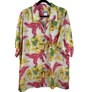 Patagonia Vintage Pataloha Hawaiian Shirt XL Yellow Floral Aloha Button Up Camp - Picture 1 of 12