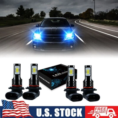For Dodge Avenger 2010-2014 8000K LED Headlight Bulbs High Low Beam Combo Kit - Image 1 of 4