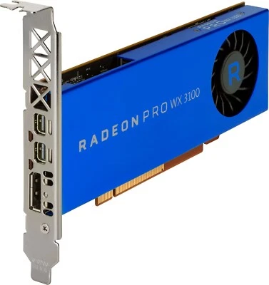AMD RADEON PRO WX 3100 4GB GDDR5 SCHEDA VIDEO GRAFICA PCIE WORKSTATION CAD PC - Immagine 1 di 3