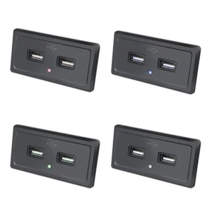 3.1A 12V 24V Twin USB Port Fast Charge Socket Power Outlet Panel Car RVs Trailer - Photo 1 sur 10