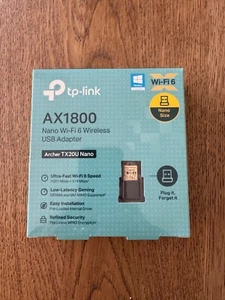 TP-Link AX1800 Nano WiFi 6 Wireless USB Adapter Archer TX20U Nano NEW Sealed Box - Photo 1/1