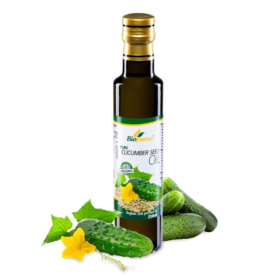 Biopurus Certified Organic Cold Pressed Cucumber Seed Oil 250ml - Image 1 of 2