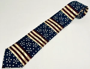 Neck Tie Patriotic Tango by Max Raab Americana Series Starry Flowers of Liberty - Picture 1 of 3