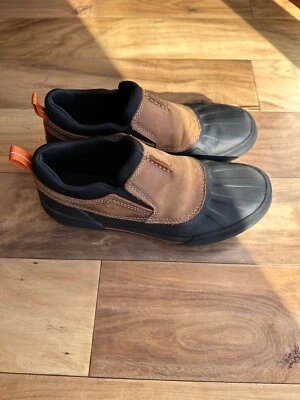 Clarks Bowman Impermeable Top Cuero Marrón Lluvia Pato Botas Talla 7 (gran forma) Foto 1 de 3