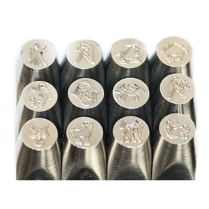 Large Zodiac 11mm Star Sign Punches Tools Jewellery Craft Metal Punch Stamps New - Picture 1 of 3
