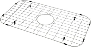 Protector de rejilla inferior para fregadero de cocina LQS y estante para fregadero 26" x 14" con drenaje central - Imagen 1 de 3