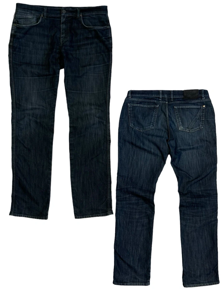 Pantalones de mezclilla rectos calce ajustado regular azul talla 38 Z Zegna para hombre Foto 1 de 4