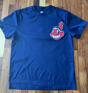 Majestic cool base fabric youth large Cleveland Indians shirt - Picture 1 of 8