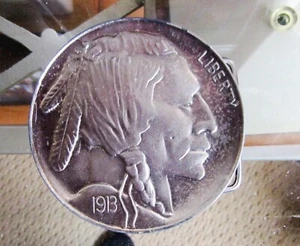 Buffalo Nickel Coin Style Vintage Belt Buckle - Picture 1 of 2