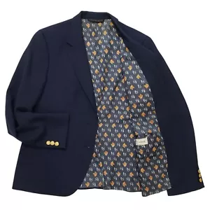 RARE VTG Jos A Bank Blazer Womens Equestrian Horse Print Lining 80s USA ACTWU - Picture 1 of 14