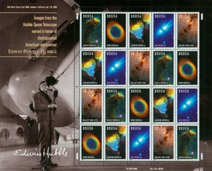 2000 33¢ Edwin Powell Hubble, Scott #3384-88, Full Pane of 20, MNH - Picture 1 of 1