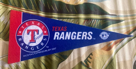 Texas Rangers Vintage Old Logo MLB Rico Mini Pennant 9"x4” Felt Banner Flag TX Cover