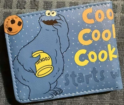 Sesame Street Cookie Monster Bi-Fold Wallet Faux Leather NWOT - Image 1 of 3