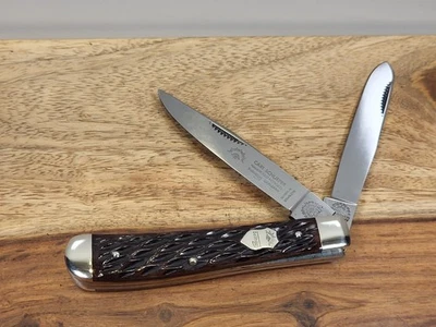 NAVAJA DE BOLSILLO "TRAPPER" HUESO (#20SS) PRIMITIVA CARL SCHLIEPER/OJO ALEMÁN - COMO NUEVA/L@K Foto 1 de 4