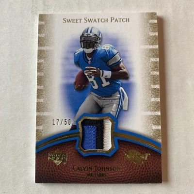 2007 NFL Sweet Spot Sweet Swatch Jerseys Calvin Johnson #SS-CJ2 RC Ser #ed 17/50 - Image 1 of 2