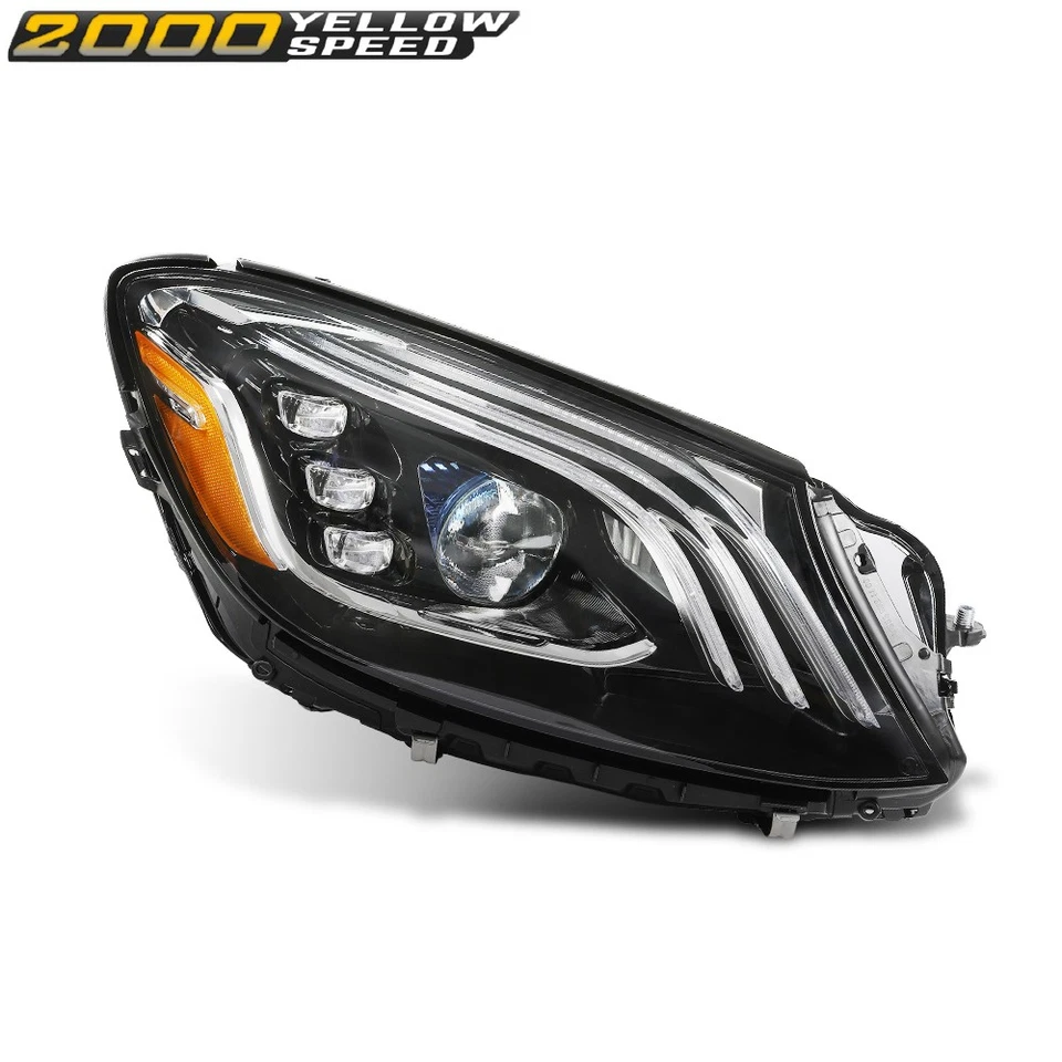 LED Headlight Right Passenger Fit For 2018-2021 Mercedes-Benz S560 S450 S63 Foto 1 de 4