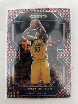 Prizm Draft 2021-22 Jimmy Butler piel de serpiente veneno SSP #25 Warriors combinación de colores Foto 1 de 2