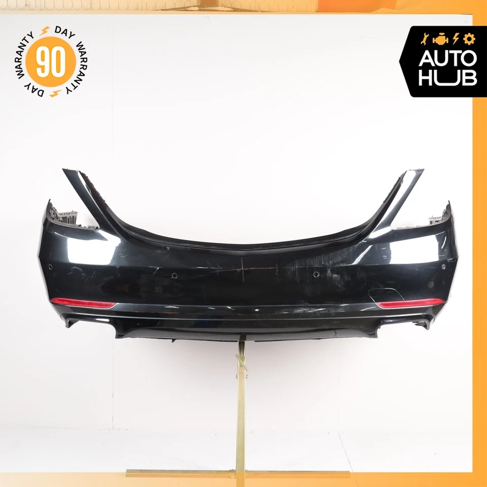 Conjunto de cubierta de parachoques trasero base 15-17 Mercedes W222 S600 MAYBACH negro OEM Foto 1 de 4