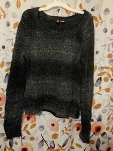 H&M Charcoal Knit Sweater Sz 12 - Picture 1 of 6