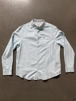 Men’s Original Penguin Long Sleeve Pale Blue Shirt  XL - Image 1 of 4