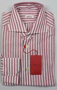 KITON Mens 2018 Handmade Cotton Linen Dress Shirt Size 15.75 NEW $750 SKU9-13 - Picture 1 of 4