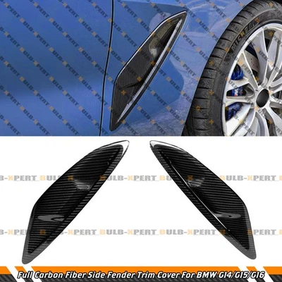 For 19-26 BMW G14 G15 G16 840i Full Carbon Fiber Fender Garnish Side Trim Cover - Image 1 of 4