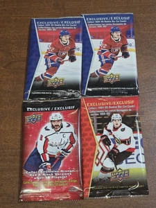 Lot Of 4 2021-22, 23-24 & 24-25 Upper Deck Exclusive Packs Die-Cut, Rookies NEW - Bild 1 von 3