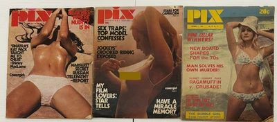 3 x PIX Mens Magazine Vintage 1969 and 2 x 1971 Postage Included. - Image 1 of 4