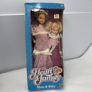Vintage 1984 THE HEART FAMILY Mom & Baby Doll Set - Damaged Box - Picture 1 of 5