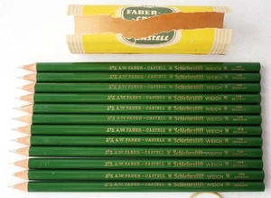 12x VINTAGE A.W. FABER CASTELL SCHIEFERSTIFT WEICH PENCILS 128 GERMANY NEW - Picture 1 of 7