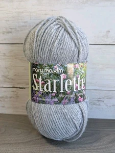 Hilo Mary Maxim Starlette - Gris claro - Hilo acrílico premium 100 % ultra suave - Imagen 1 de 4