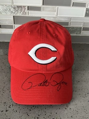 New Cincinnati Reds Pete Rose Signed Auto MLB Genuine Merch Hat Cap - Hit King! - Image 1 of 4
