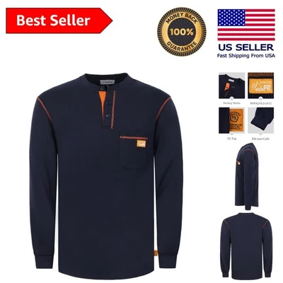 Cómoda camiseta resistente al fuego para hombre - Ropa de trabajo de alta resistencia certificada Foto 1 de 4